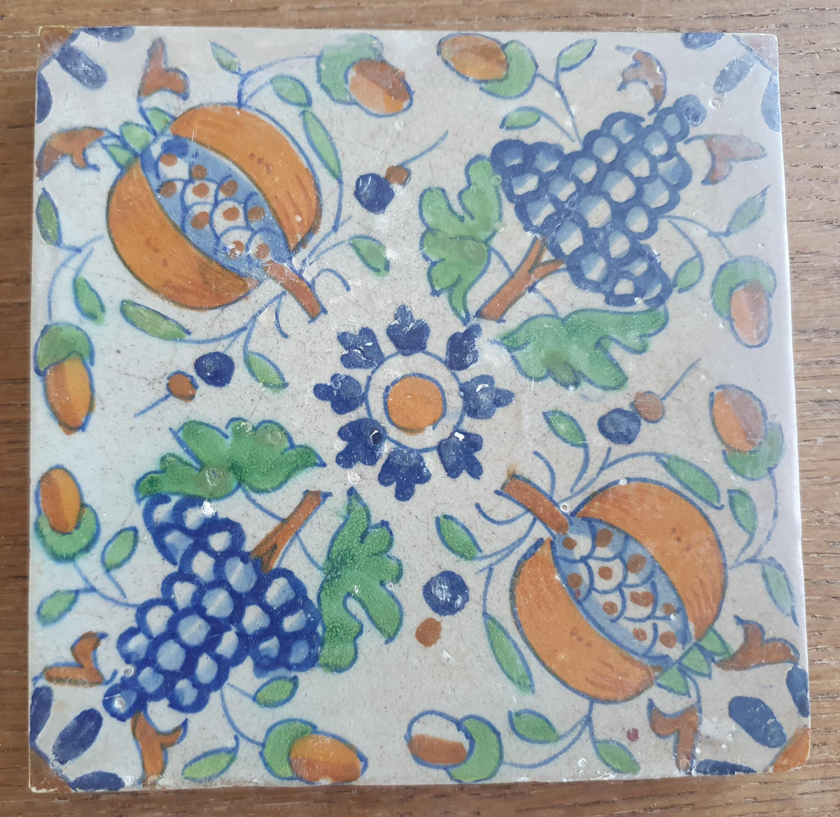 Ornament tile' was produced around 1630 Rare  Ornamenttile