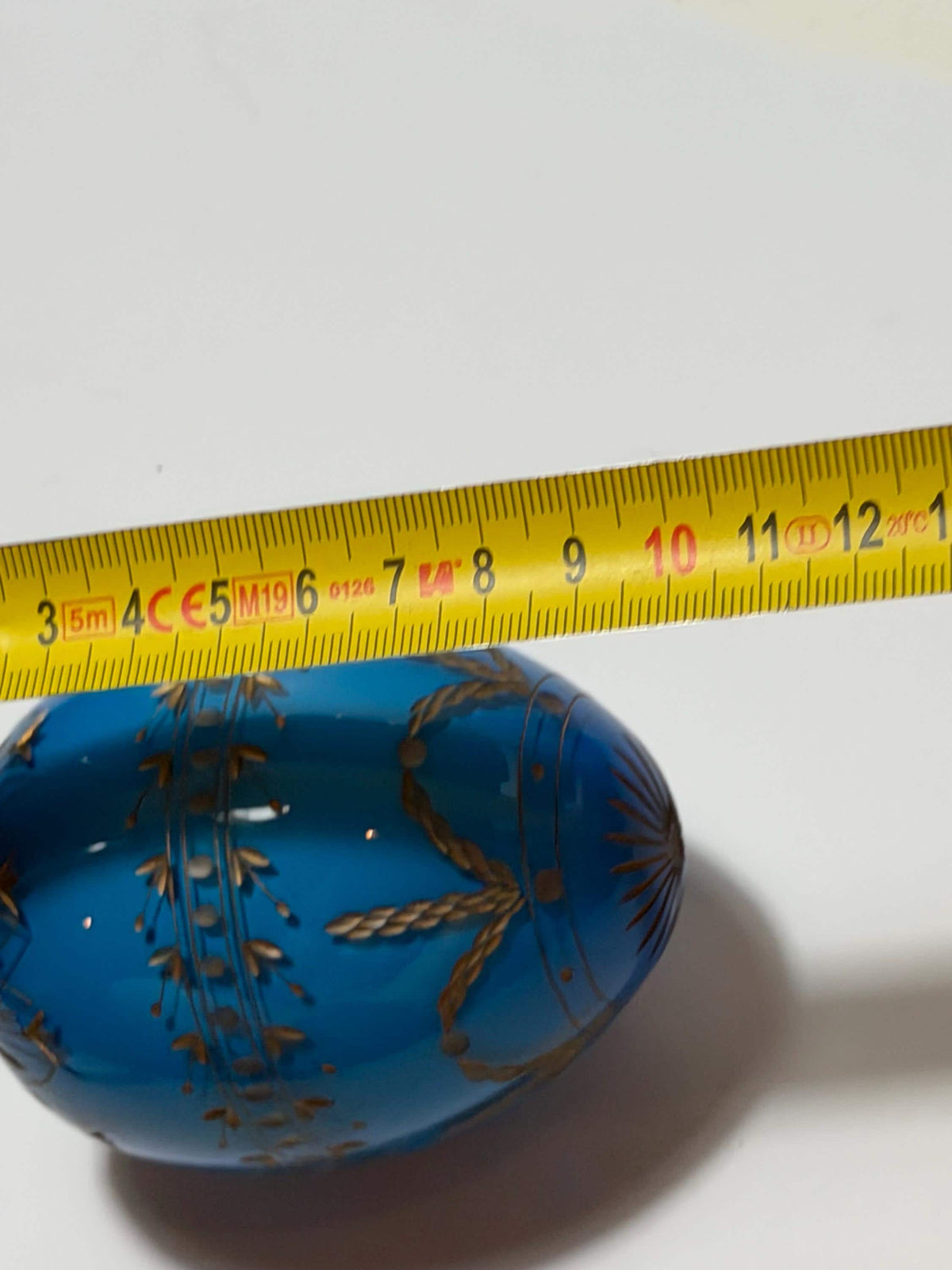 Fabergé blue opaline Crystal Egg, Gilded , Etched Lead Crystal (Collector Item) faberge