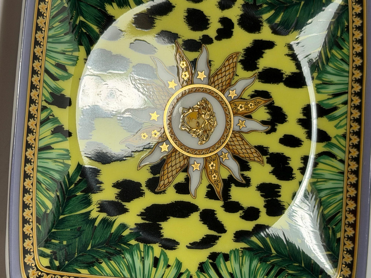 Versace x Rosenthal, Original Rosenthal for Versace porcelain tray from the  special edition “Jungle Animalier” collection tableware