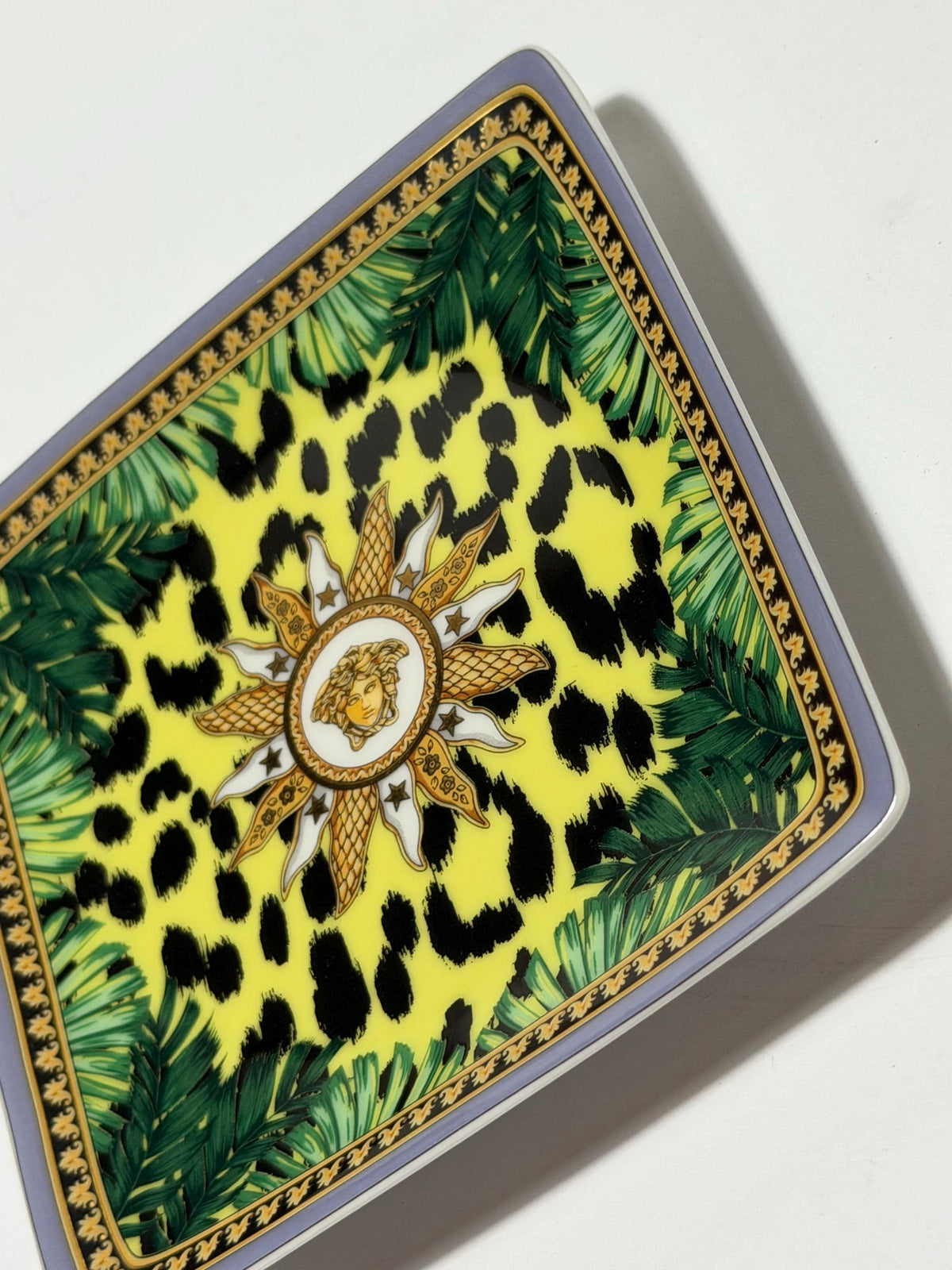 Versace x Rosenthal, Original Rosenthal for Versace porcelain tray from the  special edition “Jungle Animalier” collection tableware