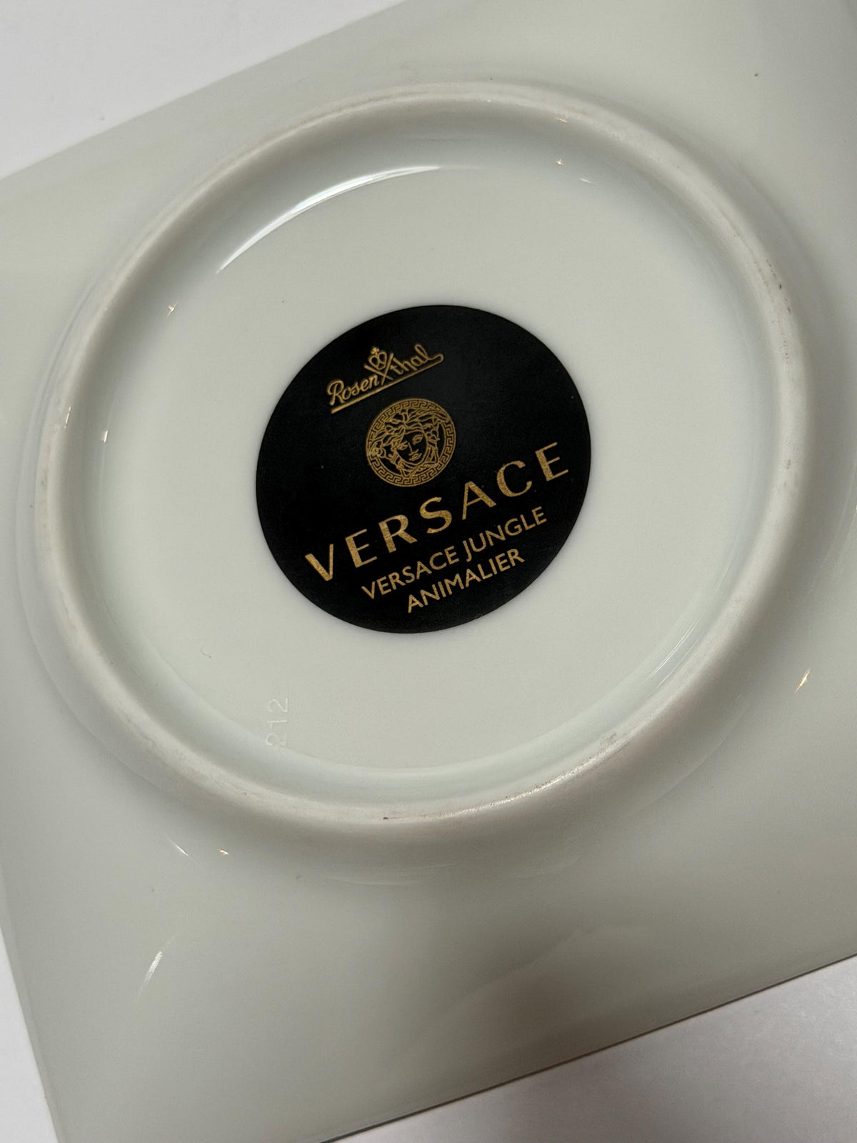 Versace x Rosenthal, Original Rosenthal for Versace porcelain tray from the  special edition “Jungle Animalier” collection tableware