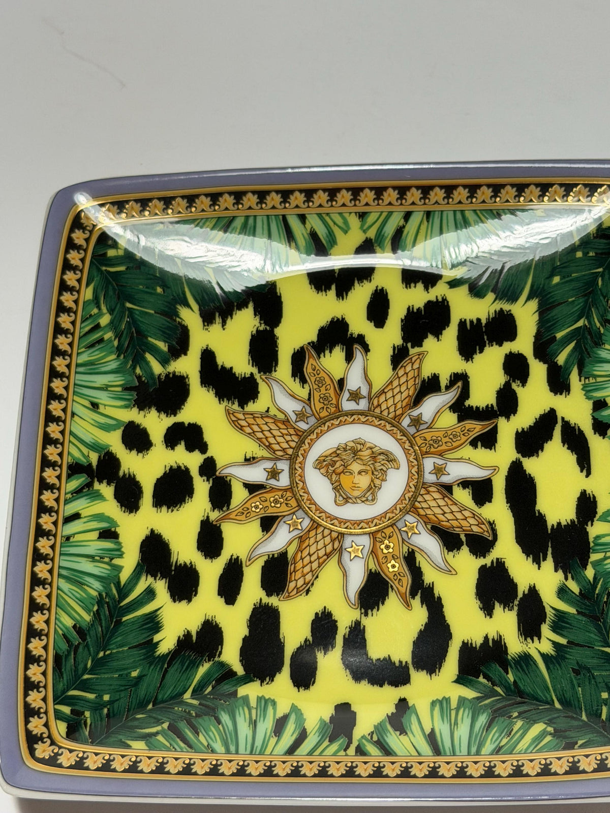 Versace x Rosenthal, Original Rosenthal for Versace porcelain tray from the  special edition “Jungle Animalier” collection tableware
