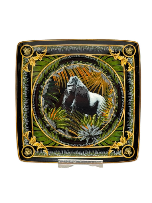 Versace x Rosenthal, Original Rosenthal for Versace porcelain tray from the exclusive edition  “le regne animal” collection tableware
