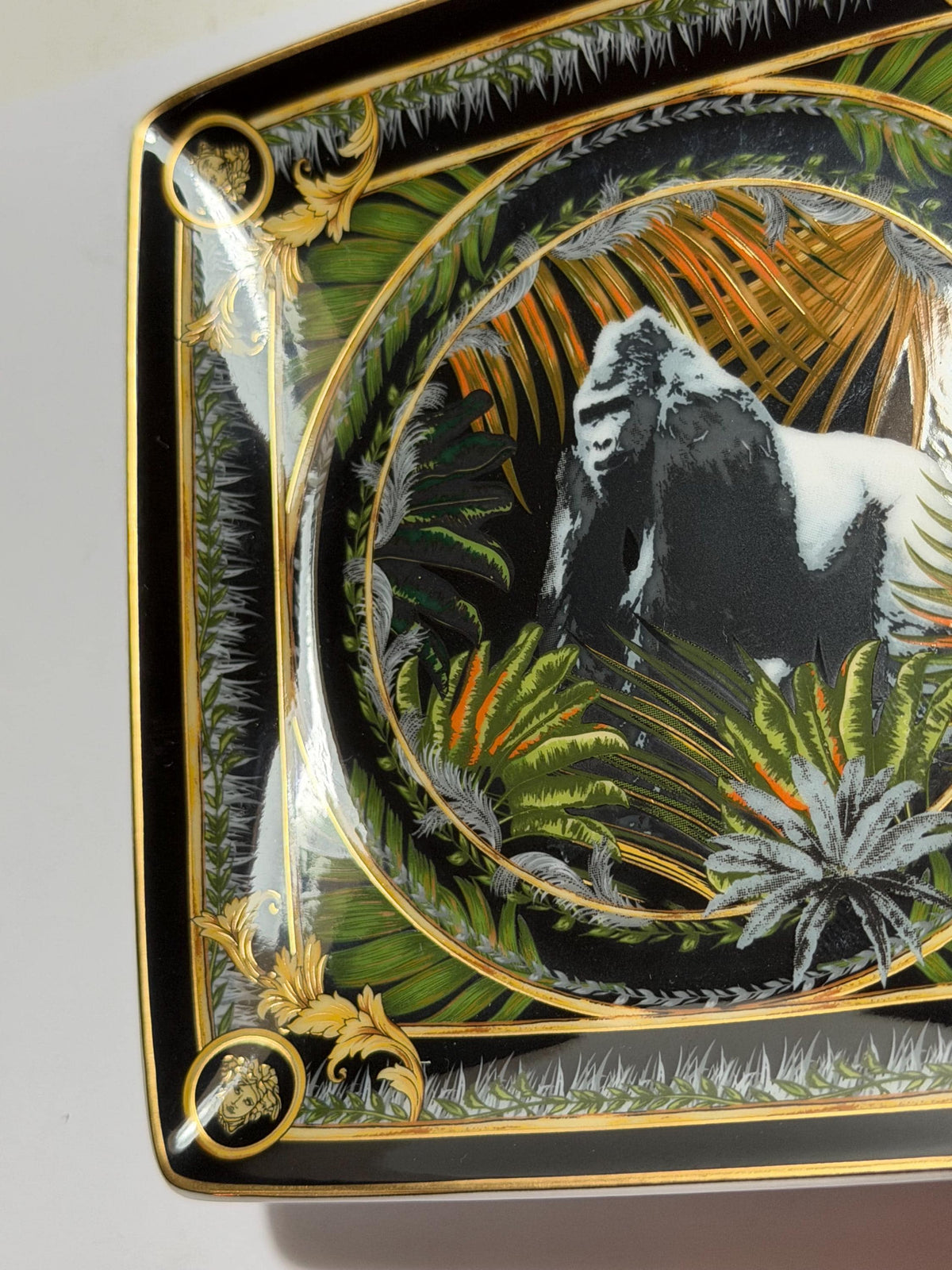 Versace x Rosenthal, Original Rosenthal for Versace porcelain tray from the exclusive edition  “le regne animal” collection tableware