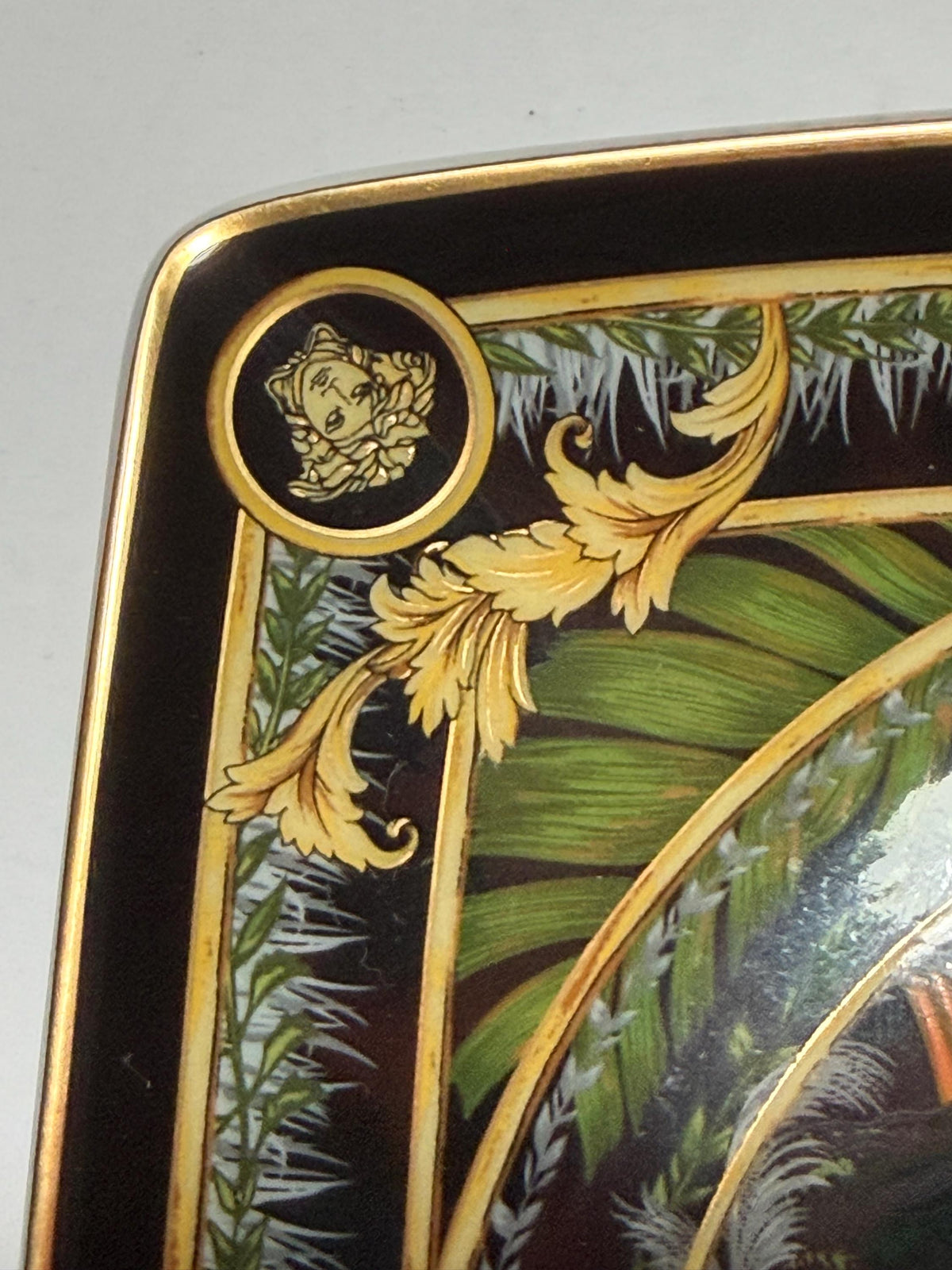 Versace x Rosenthal, Original Rosenthal for Versace porcelain tray from the exclusive edition  “le regne animal” collection tableware