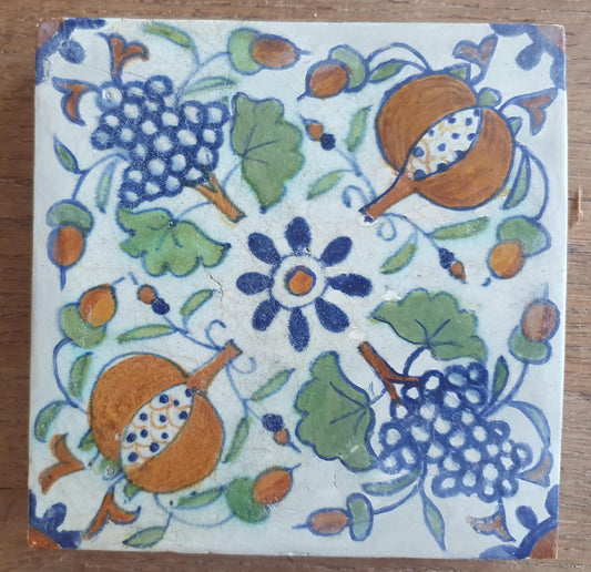 Ornament tile' was produced around 1630 Rare  Ornamenttile
