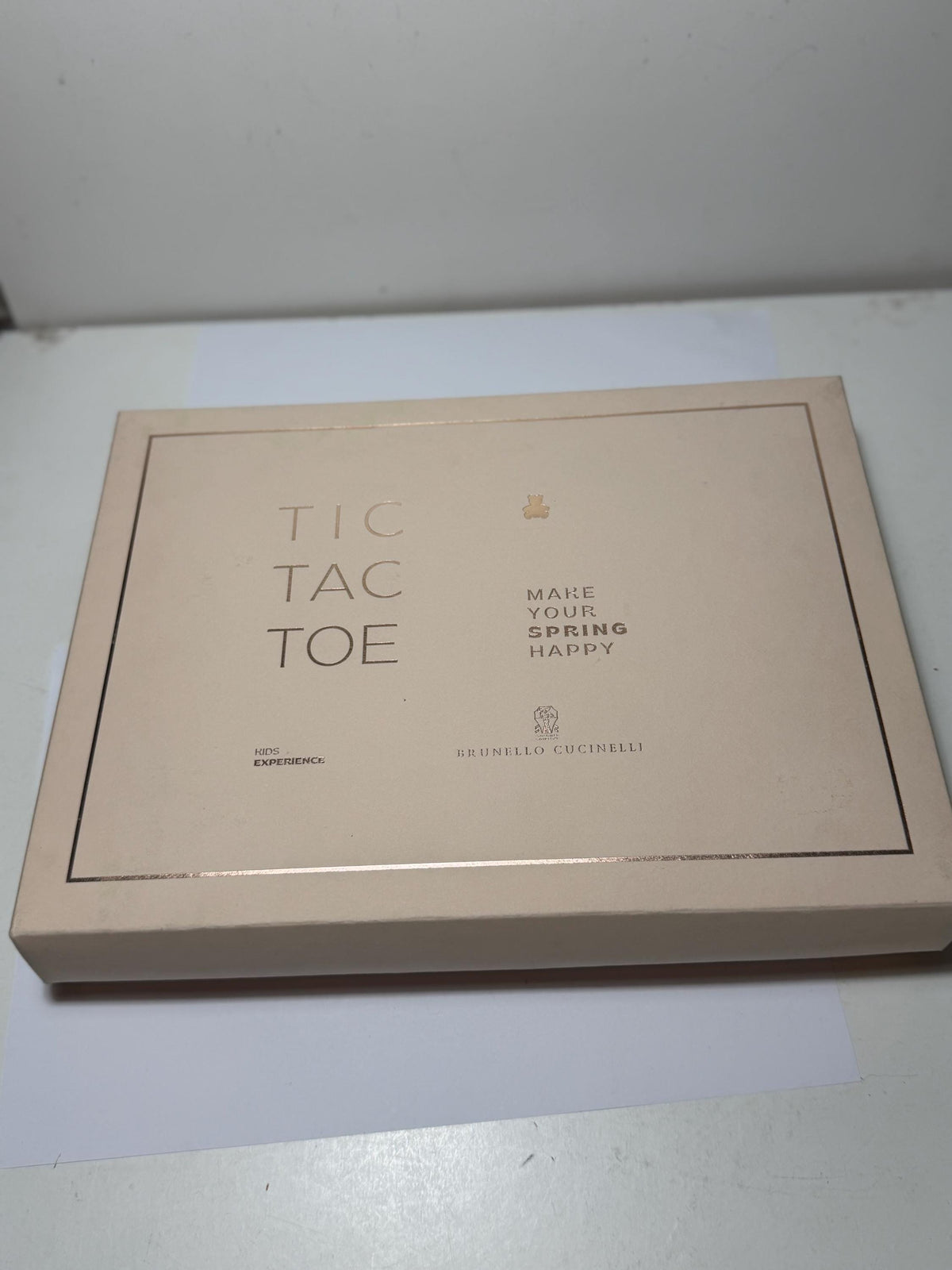 Cucinelli Tic Tac Toe Game – eastern Italian logo designer present - Original Gift Box from Brunello