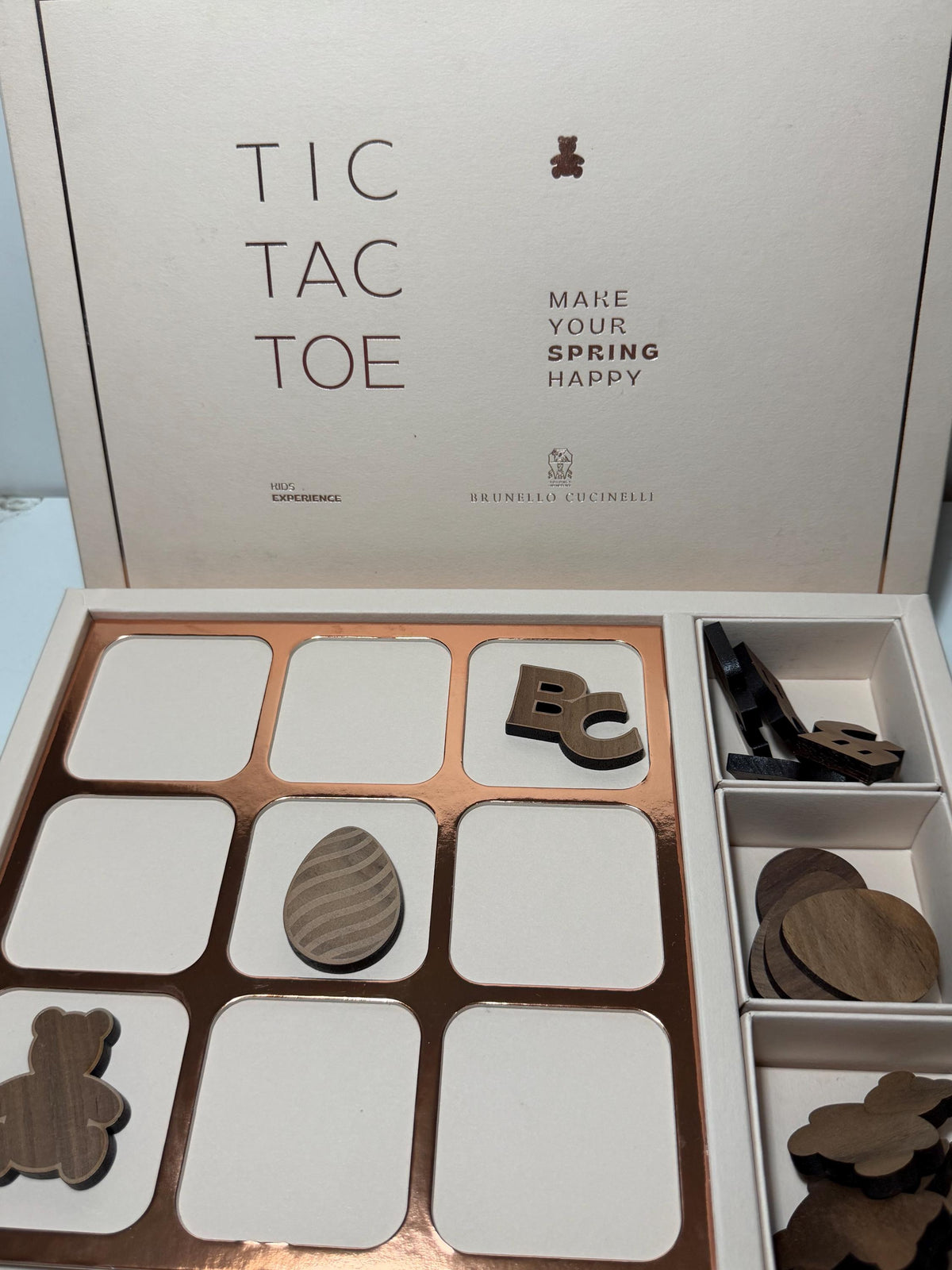 Cucinelli Tic Tac Toe Game – eastern Italian logo designer present - Original Gift Box from Brunello
