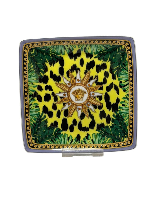 Versace x Rosenthal, Original Rosenthal for Versace porcelain tray from the  special edition “Jungle Animalier” collection tableware