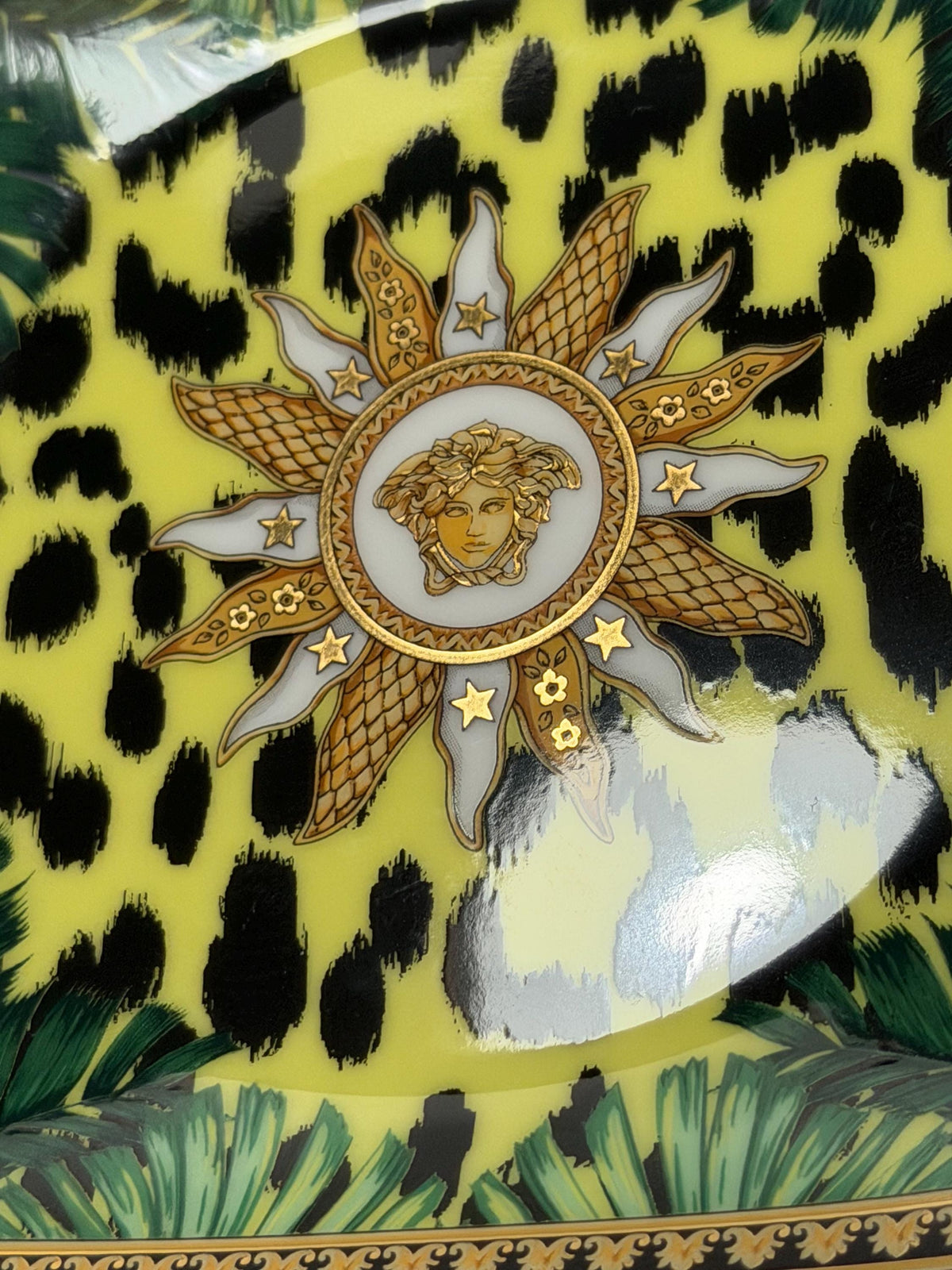 Versace x Rosenthal, Original Rosenthal for Versace porcelain tray from the  special edition “Jungle Animalier” collection tableware