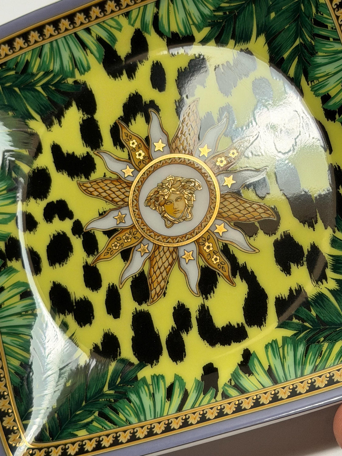 Versace x Rosenthal, Original Rosenthal for Versace porcelain tray from the  special edition “Jungle Animalier” collection tableware