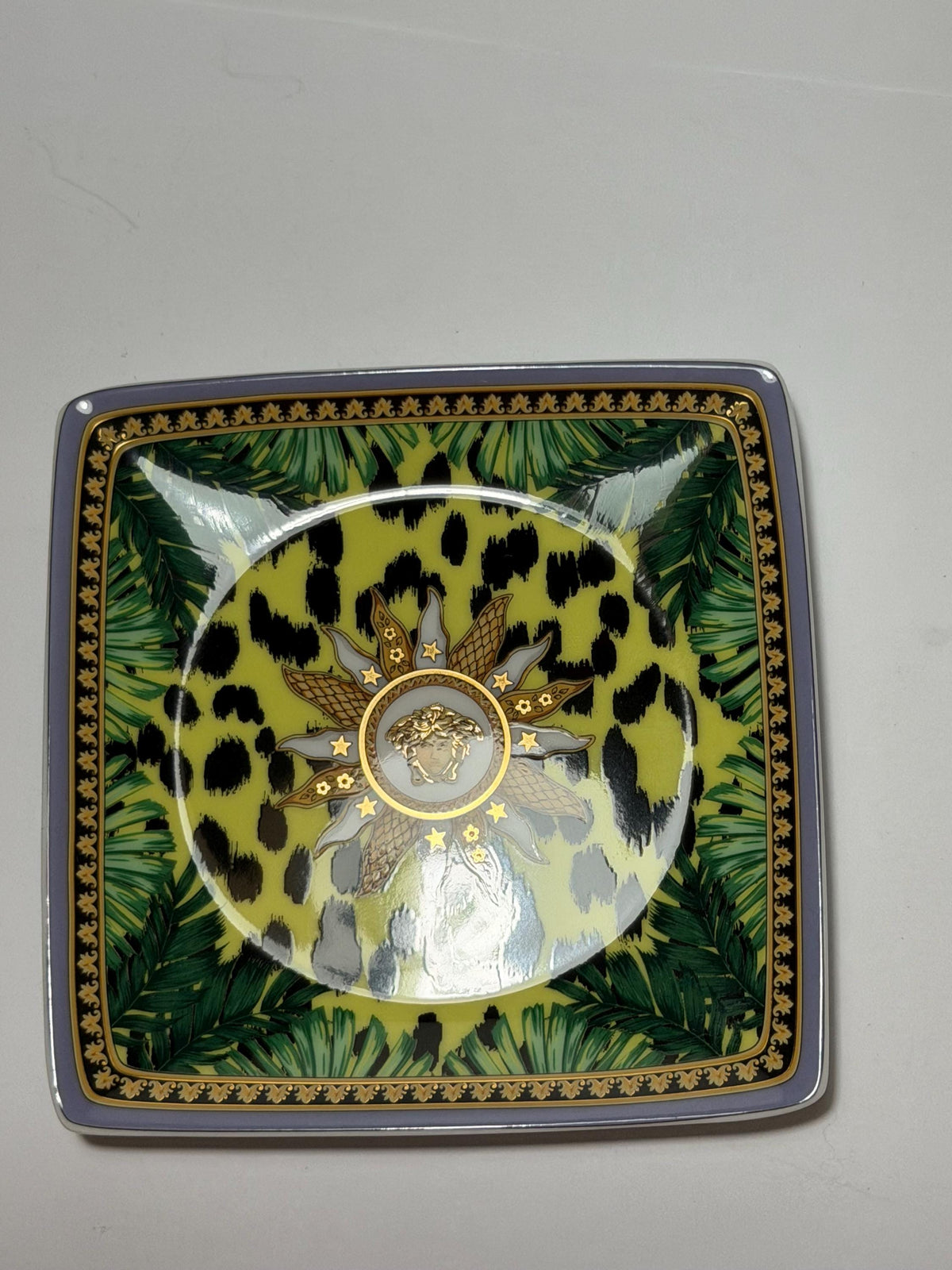 Versace x Rosenthal, Original Rosenthal for Versace porcelain tray from the  special edition “Jungle Animalier” collection tableware