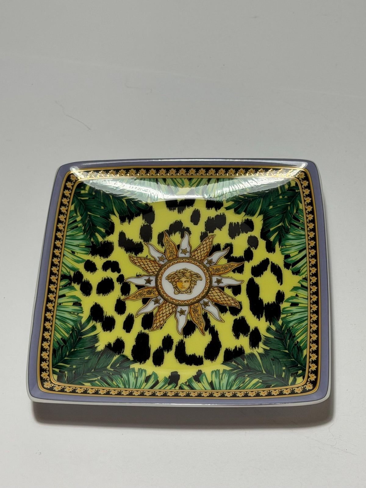Versace x Rosenthal, Original Rosenthal for Versace porcelain tray from the  special edition “Jungle Animalier” collection tableware
