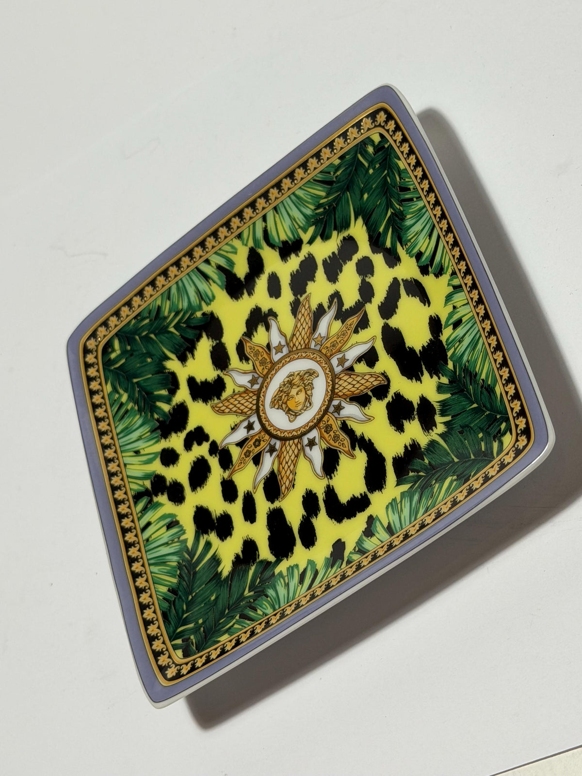 Versace x Rosenthal, Original Rosenthal for Versace porcelain tray from the  special edition “Jungle Animalier” collection tableware