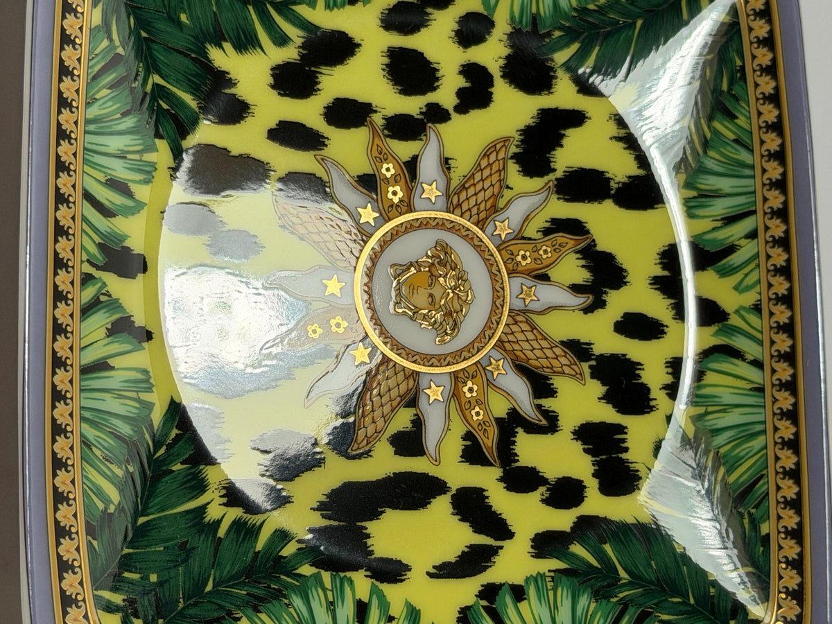 Versace x Rosenthal, Original Rosenthal for Versace porcelain tray from the  special edition “Jungle Animalier” collection tableware