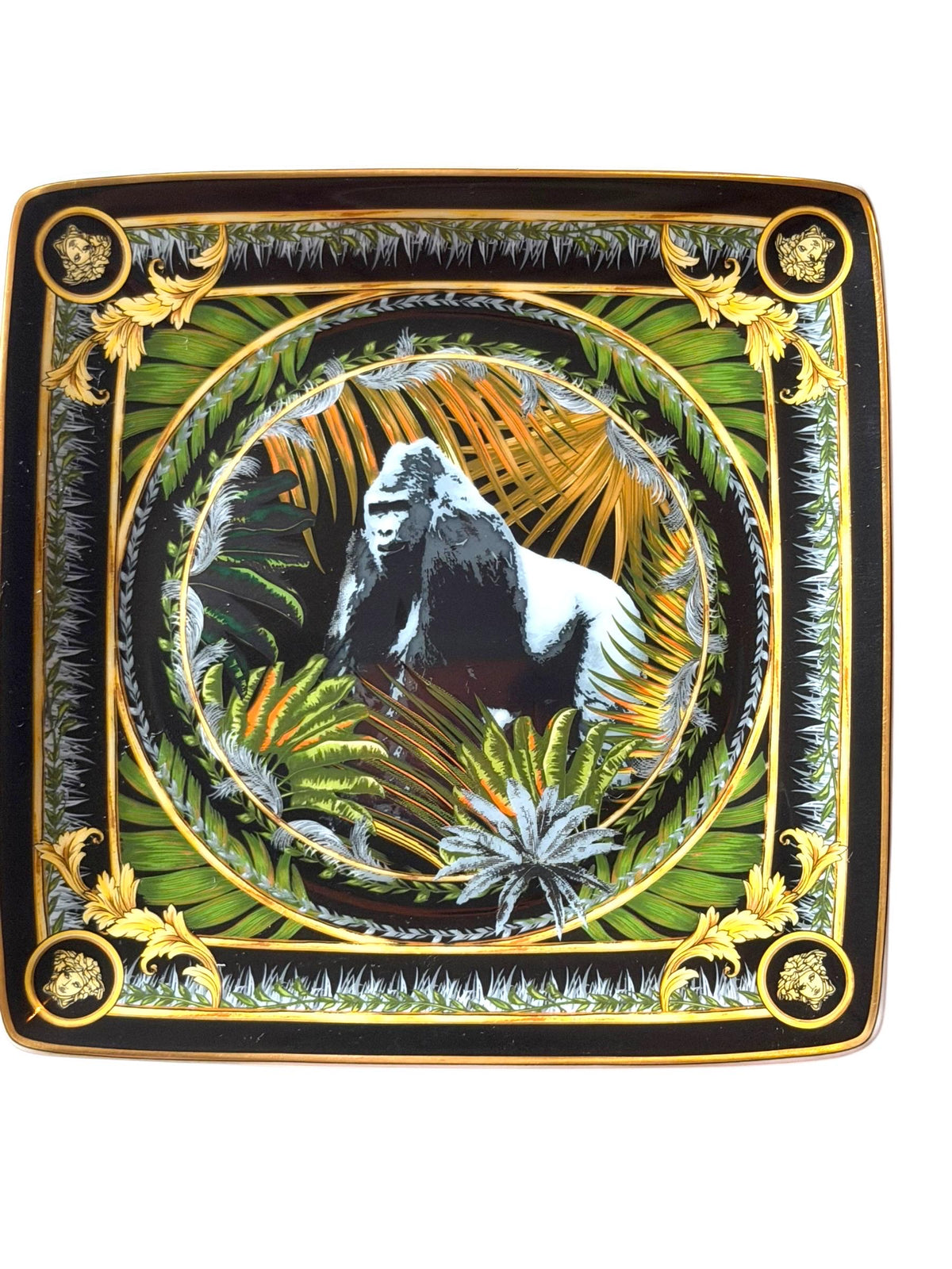 Versace x Rosenthal, Original Rosenthal for Versace porcelain tray from the exclusive edition  “le regne animal” collection tableware